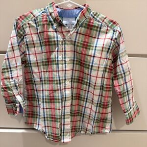 Little English Boys 3T Holiday Plaid Kids Shirt - Red, Green, Blue